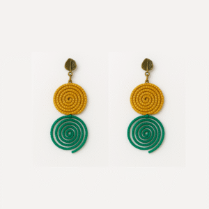 Double Spiral Drop Earrings